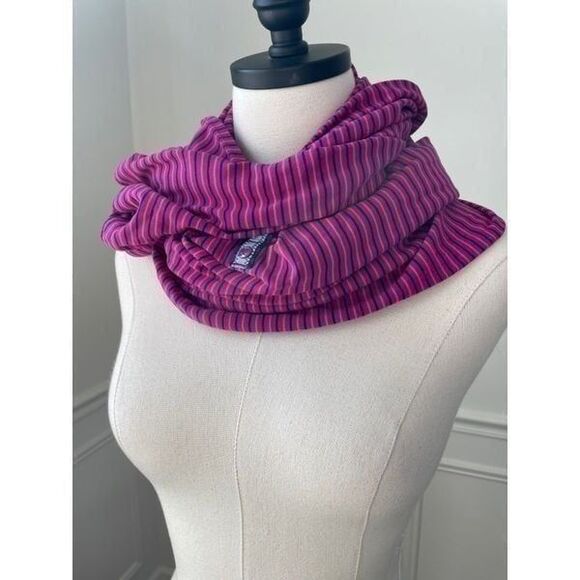 Lululemon Vinyasa Scarf Rizzy Stripe Regal Plum Hero Blue Rulu - Picture 2 of 6